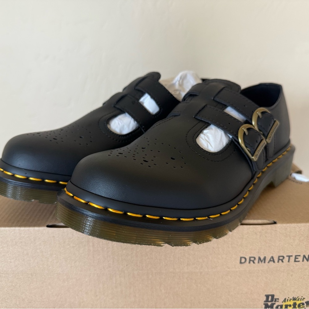 Dr. Martens Black Leather Buckle Shoes